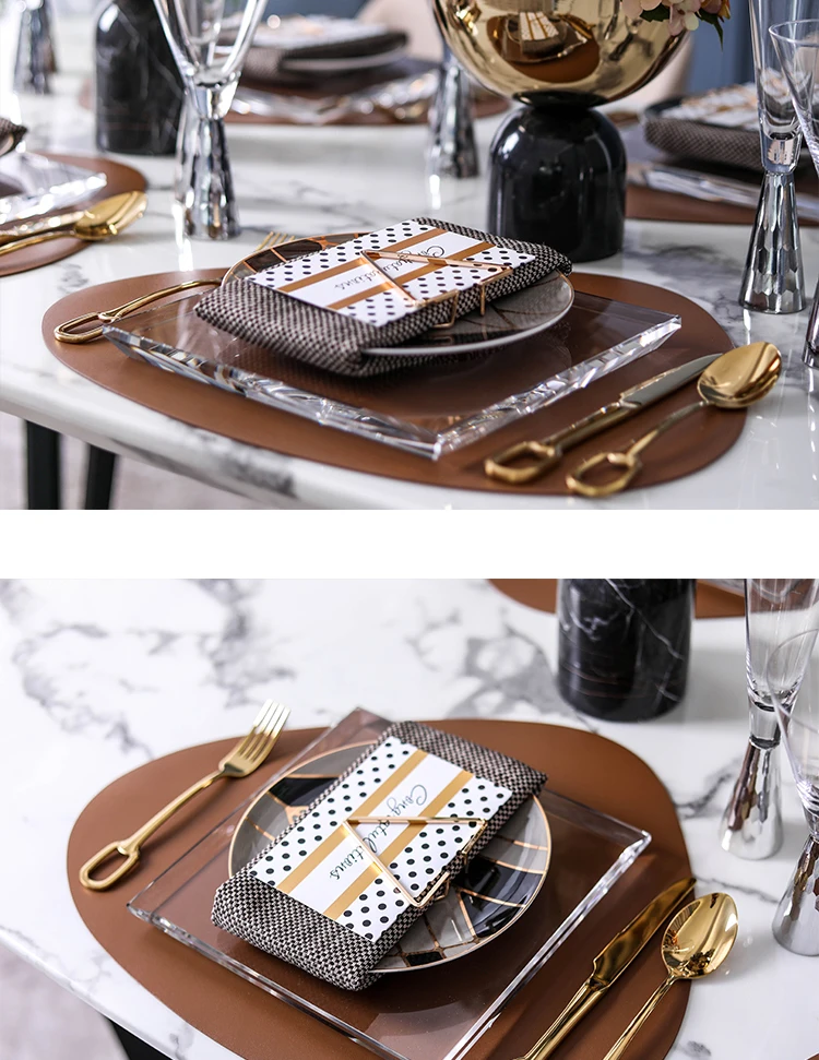 Набор керамических тарелок Luxtry с геометрическим рисунком из Пномпеня для отеля