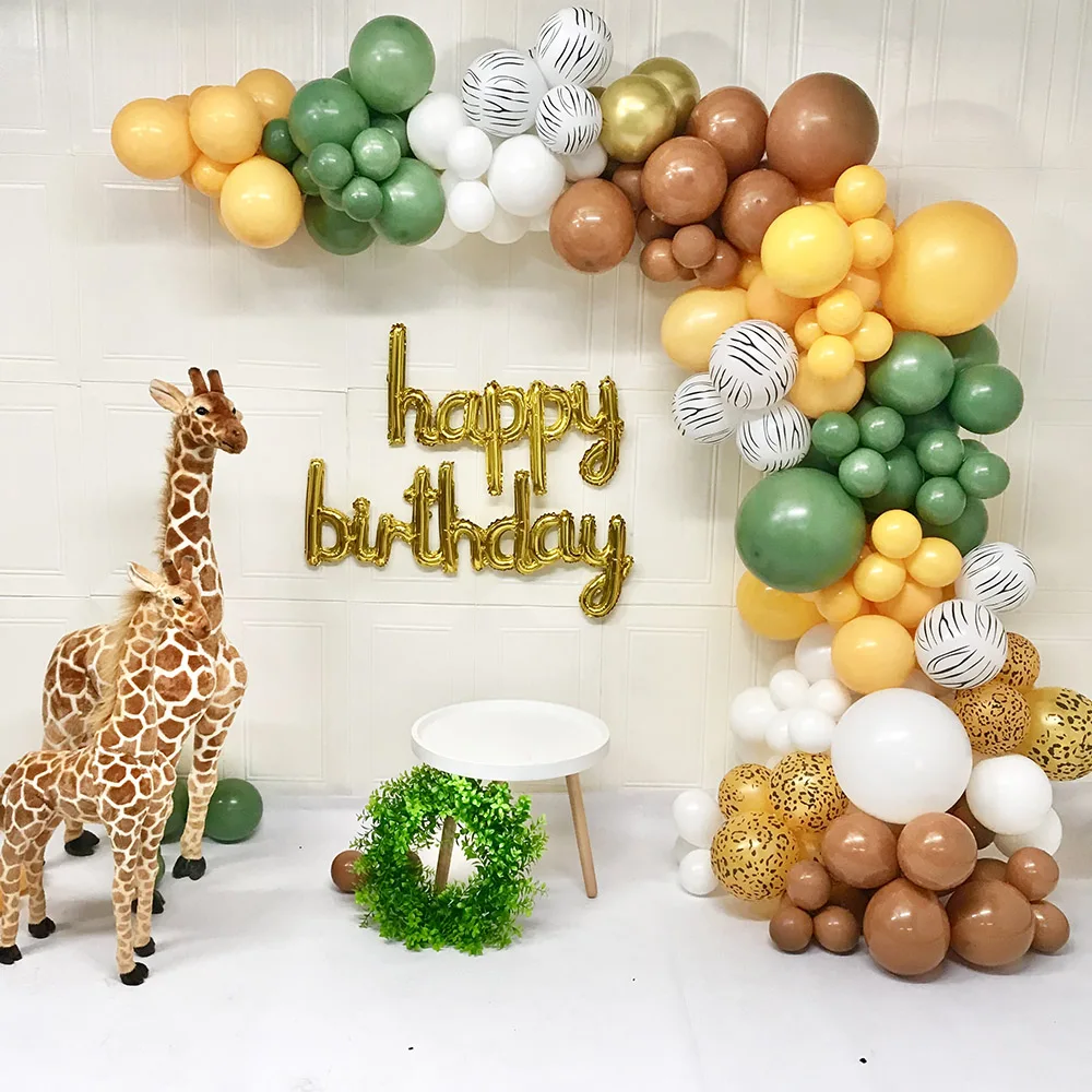 

Safari Birthday Balloons Animal Party Balloon Arch Kit Wild One Baby Shower Decor Jungle Safari Birthday Party Decor Kids