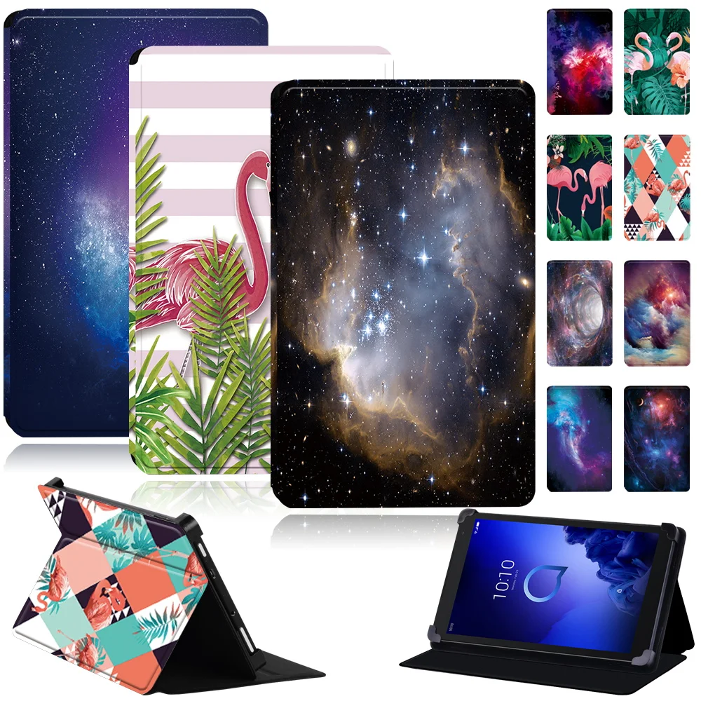 

Tablet Case for Alcatel 1T 7 Inch/10 Inch/Alcatel 3T 8 Inch/10 Inch/Alcatel A3 10 Inch Pu Leather Protective Case + Free Stylus