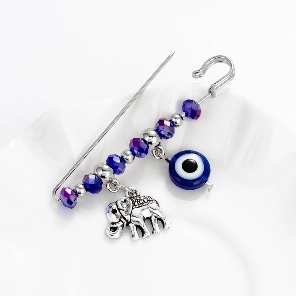 

GRAPES Brooch Safety Silver Color Pin Metal Letter Animal Pendant Evil Eye Brooch for Women Men Jewelry accessory Wholesale