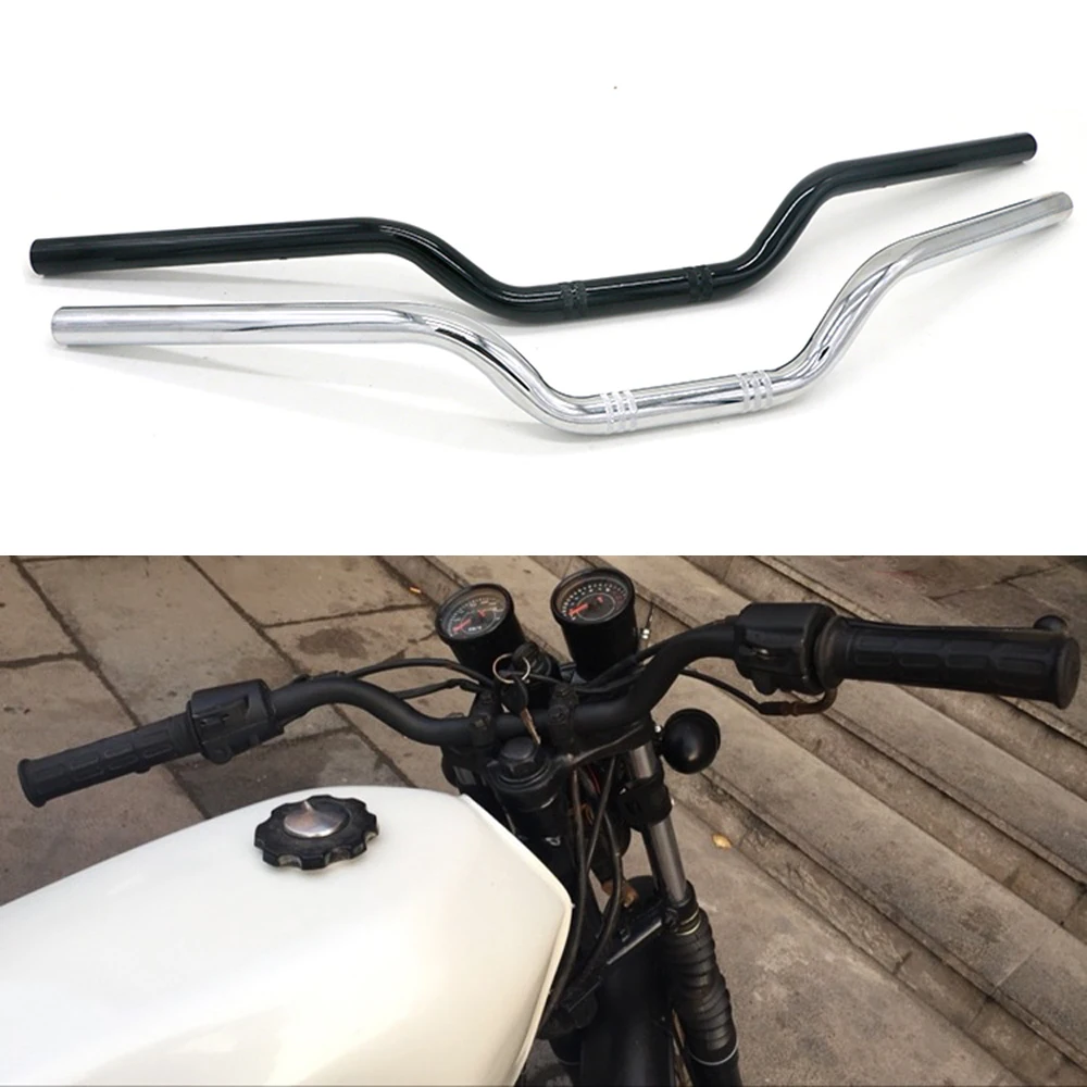 Руль мотоциклетный в стиле ретро 7/8 дюйма 22 мм для Cafe Racer Tracker Scrambler Bobber MT09 NC750X|Руль