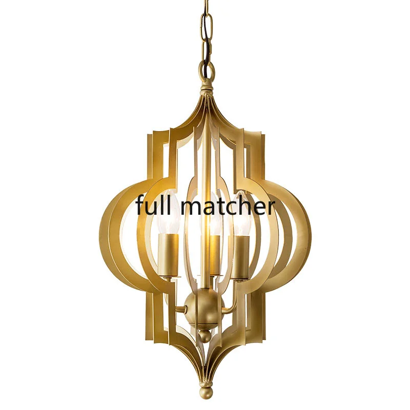 Дизайнерская комната Золотая светодиодная Подвесная лампа светильник для фойе