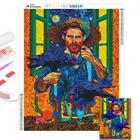 5D сделай сам, алмазная живопись, абстрактная мозаика Ван Гога, вышивка, полная Алмазная вышивка с рамкой, вышивка крестиком, декоративное настенное искусство