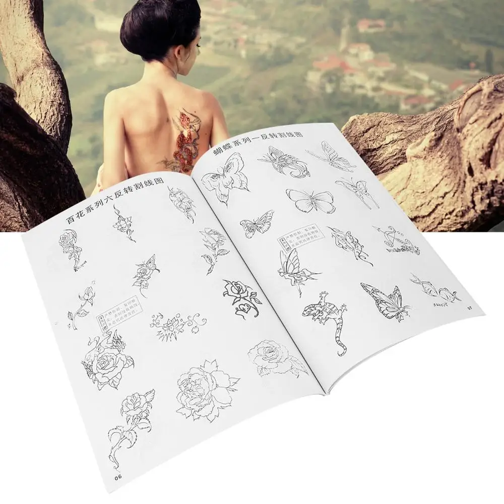 

Fashionable Tattoo Stencil Drawing Template Design Patterns Permanent Makeup Practice Reference Collection Book Body Art Beginer