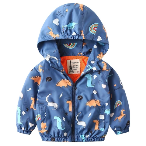 Детская куртка с динозавром CROAL Чери, Весенняя ветровка для девочек и мальчиков, пальто для малышей, детская одежда