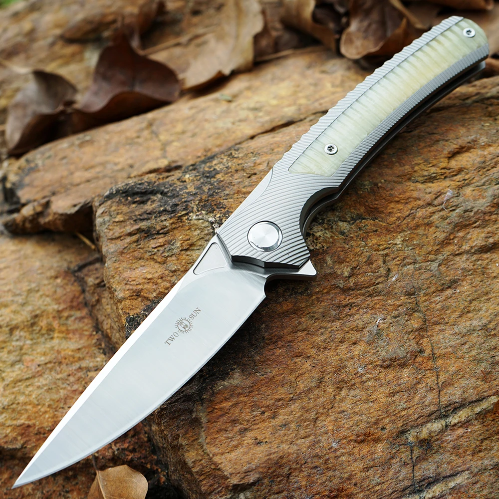 TWOSUN ножи S90V лезвие складной карманный нож тактический охотничий открытый