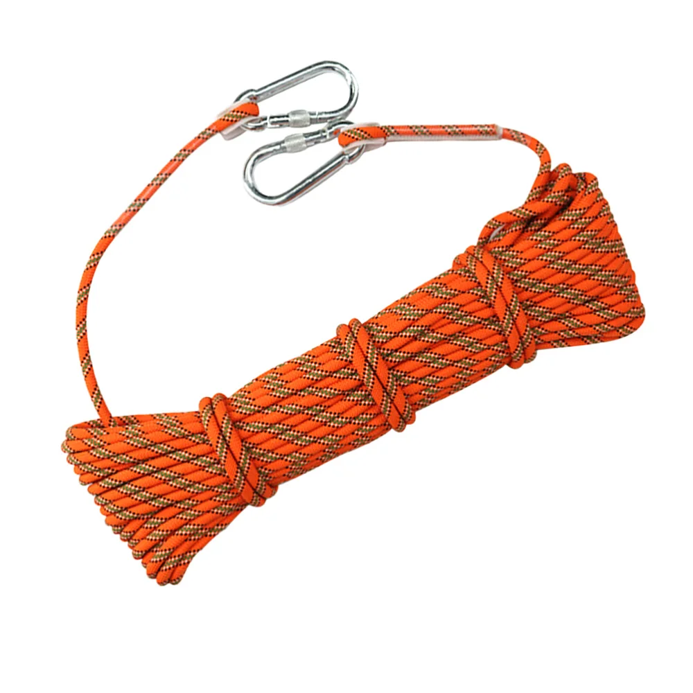 

10M 8mm Thickness Tree Climbing Safety Sling Rappelling Rope Auxiliary Cord Equipment for Outdoor Sport (Orange)