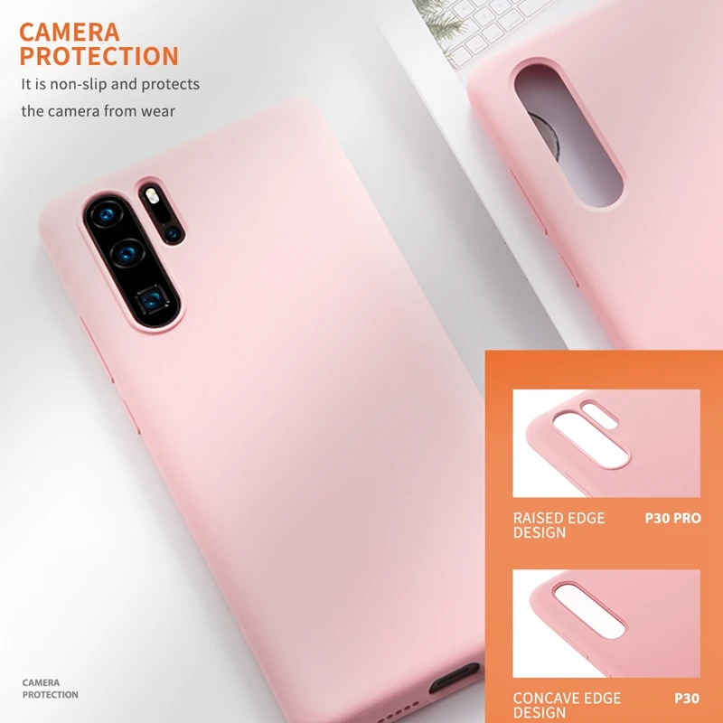 Оригинальный чехол для телефона Huawei P30 Pro жидкий силиконовый защитный P30Pro мягкий