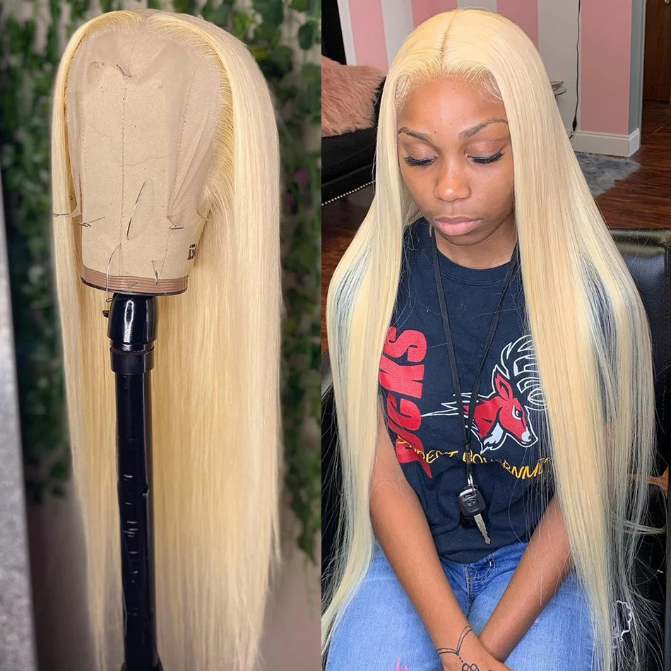 

Wigirl 30 32 дюйма Прямые 613 блонд кружева передние человеческие волосы парики для черной женщины прозрачная Фронтальная застежка парик бразиль...