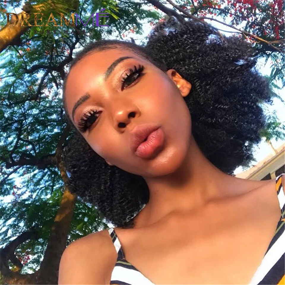 Brazilian Human Hair Drawstring Ponytail Extension Afro Kinky Curly Natural Clip Ins For Women | Шиньоны и парики