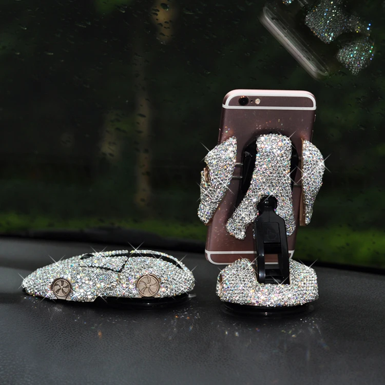 Bling Sportscar форма автомобильный держатель мобильного телефона с кристаллами