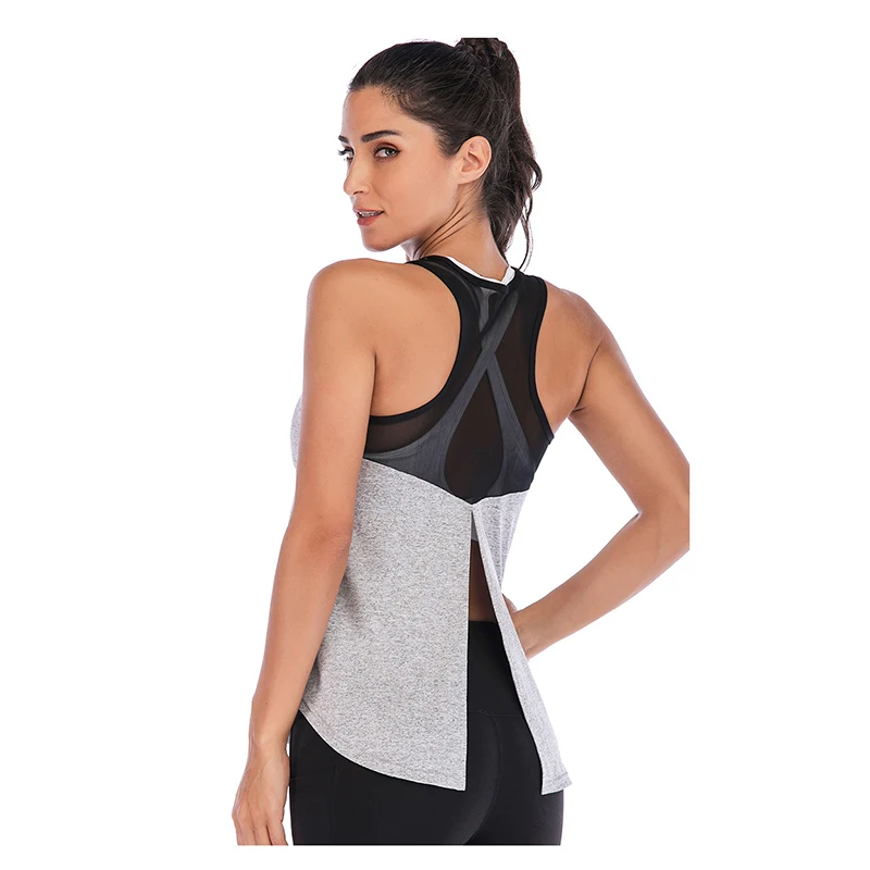 Sport Top Jersey Woman T-shirt Active Crop Top Yoga Gym Fitness Sport Workout Sleeveless Vest Singlet Running Training Clothes