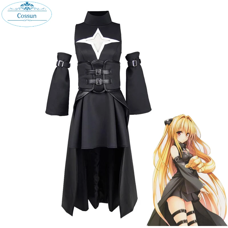 

Anime To LOVE Eve Cosplay Costumes Darkness Darkness Black Sexy Uniform Full Sets For Women Men Halloween Carnival Party
