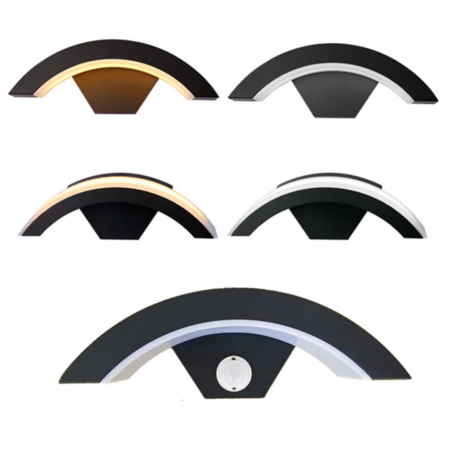 

Human Body Motion Sensor Aluminum Waterproof Up Down Wall Lamp Outdoor LED Wall Lights or Stair Bathroom Corridor Porch Light