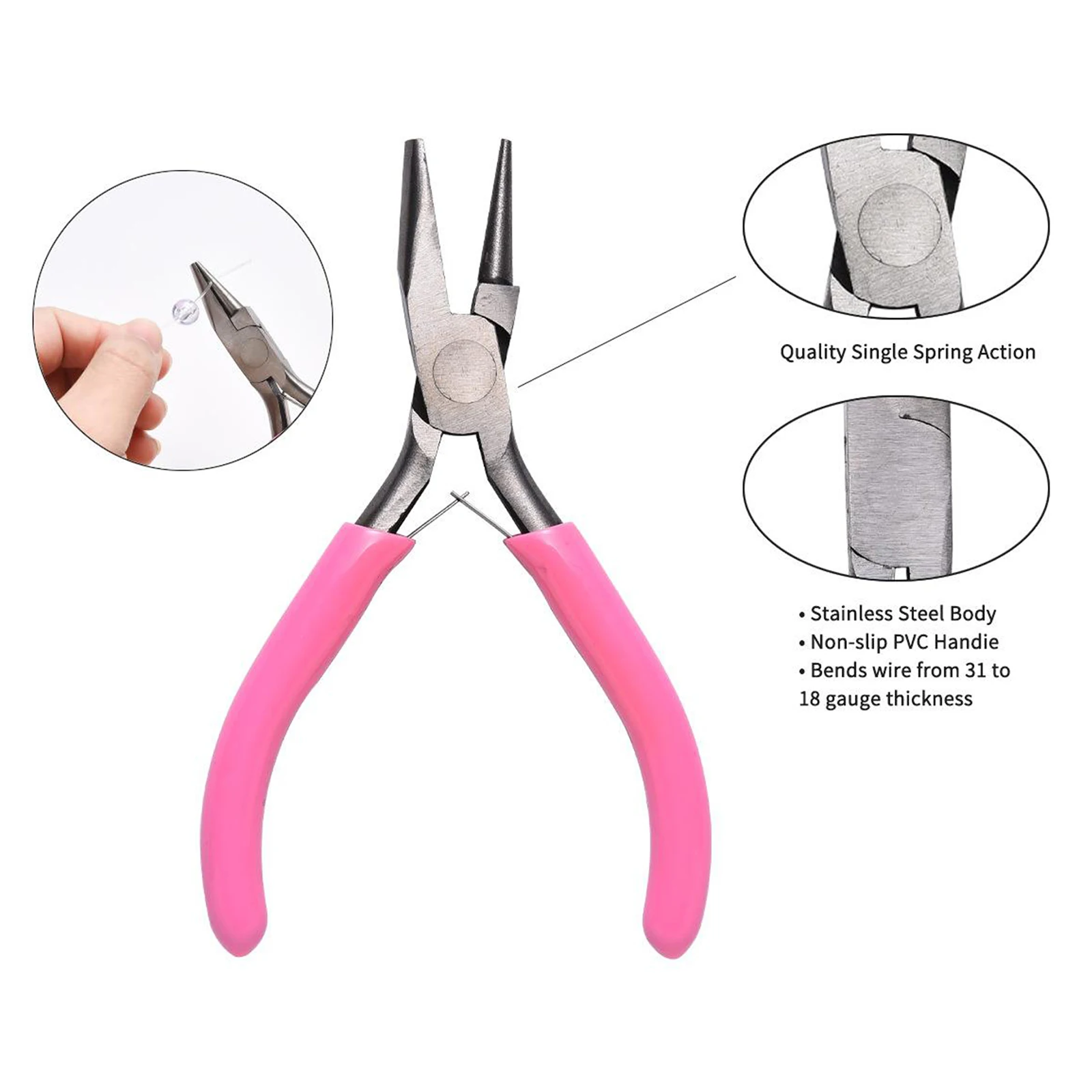 

Jewelry Making Pliers Carbon Steel Round Nose Plier Repair Supplies Tools