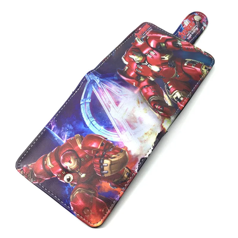 Фото Модный мужской короткий кошелек Marvel с человеком-пауком из мультфильма милый Модный мужской короткий кошелек Marvel с человеком-пауком из мультфильма милый