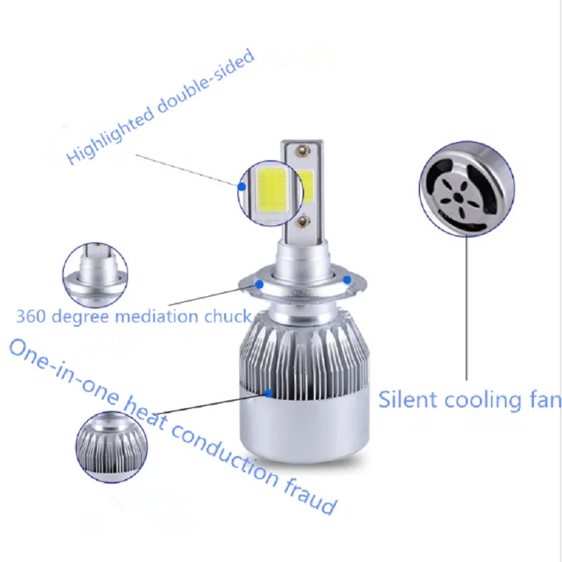 VIERUODIS F301 Новый 18Wcob алюминиевый интегрированный светодиодный налобный фонарь
