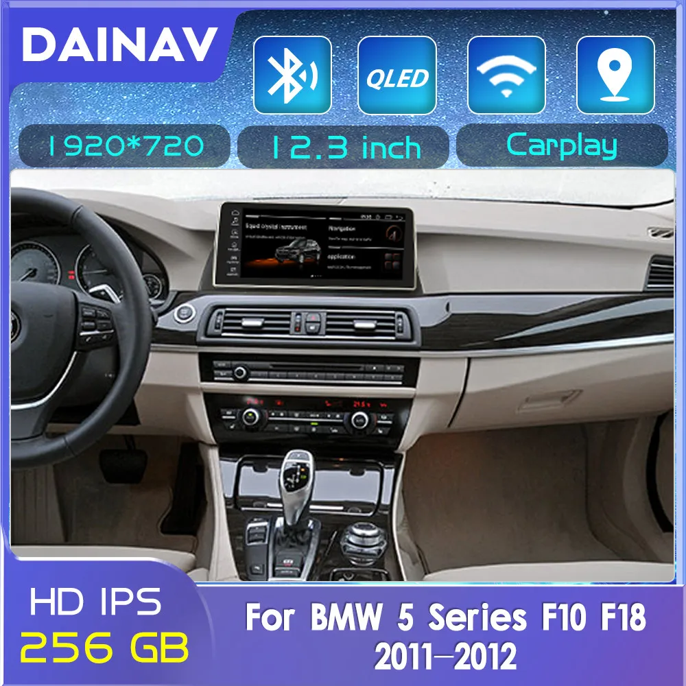 

Andriod 11 For BMW 5 Series F10 F18 2011-2012 12.3 Inch Stereo Receiver Android Car Radio Auto GPS Navigation Video DSP Carplay