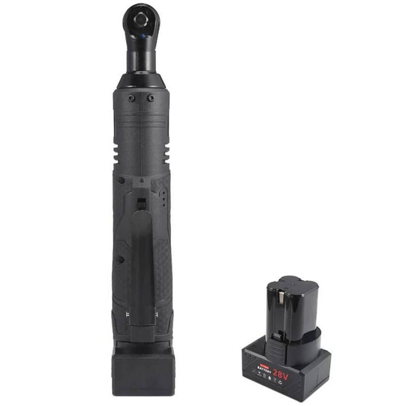 

EU Plug, 28V Right Angle Rechargeable Ratchet Wrench Set Electric Ratchet Wrench Rechargeable Electric Cordless
