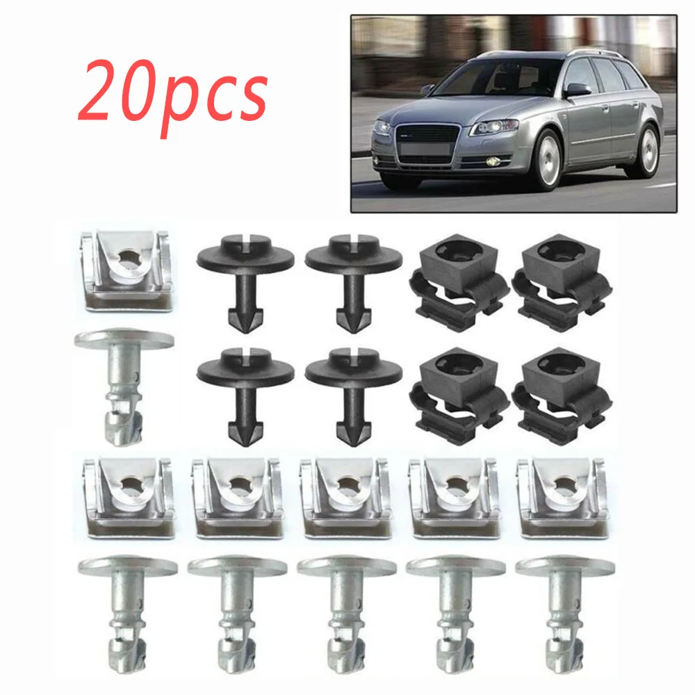 

Metal Clips Fastener Car Undertray Shield For A4 B6 A6 A8 TT Mk1 Plastic