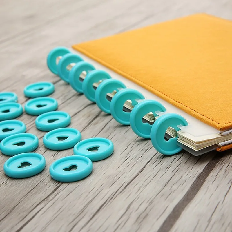 

100PCS 23MM Binding Loose-leaf Mushroom Hole Discs Button Plastic Binding Ring Disc Binding Office Supplies Accessories