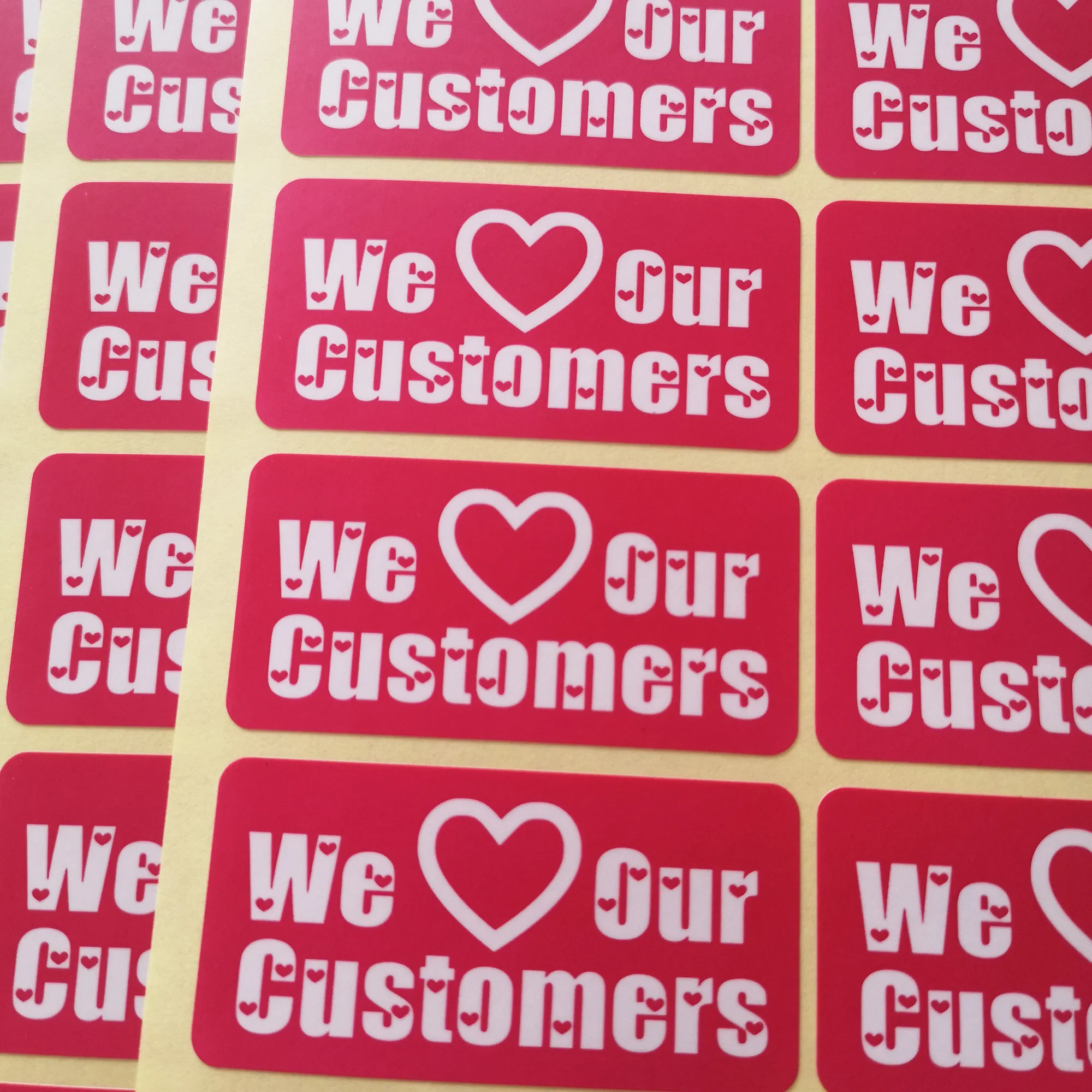 3000 шт./лот 6x3 см мы любим наших клиентов самоклеющиеся наклейки для обслуживания