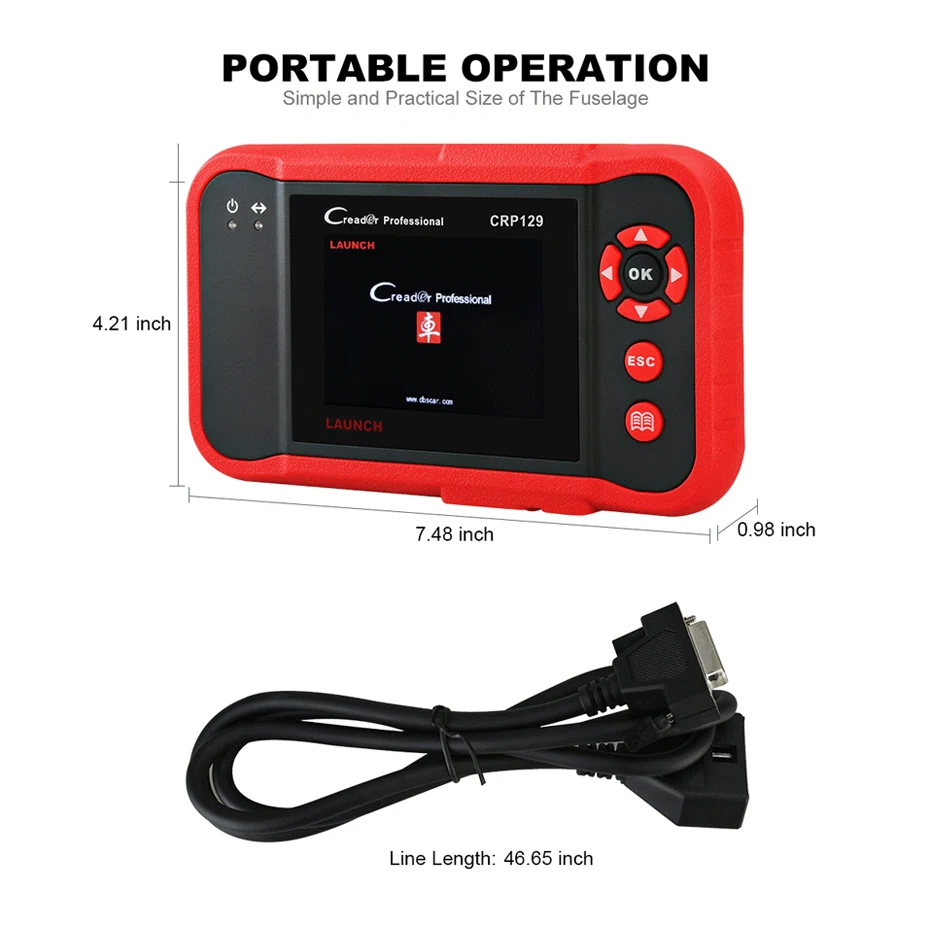 Запуск диагностического сканера КОД Creader CRP129 ENG/AT/ABS/SRS EPB SAS масло сбрасывает obd2 читатель CRP 129 сканирующий инструмент в России