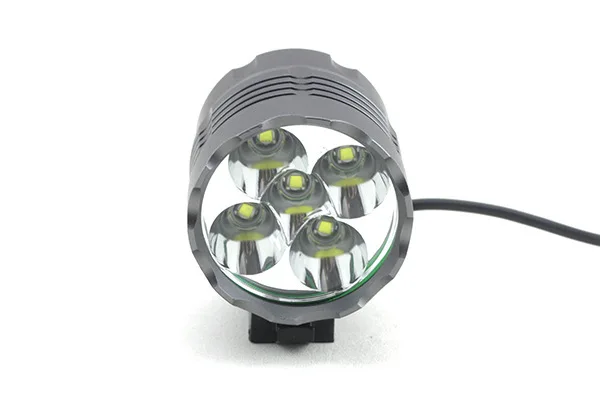 

Gray bicycle lights 7000LM on mountain bike riding headlights 5 lights T6 set bicycle lights