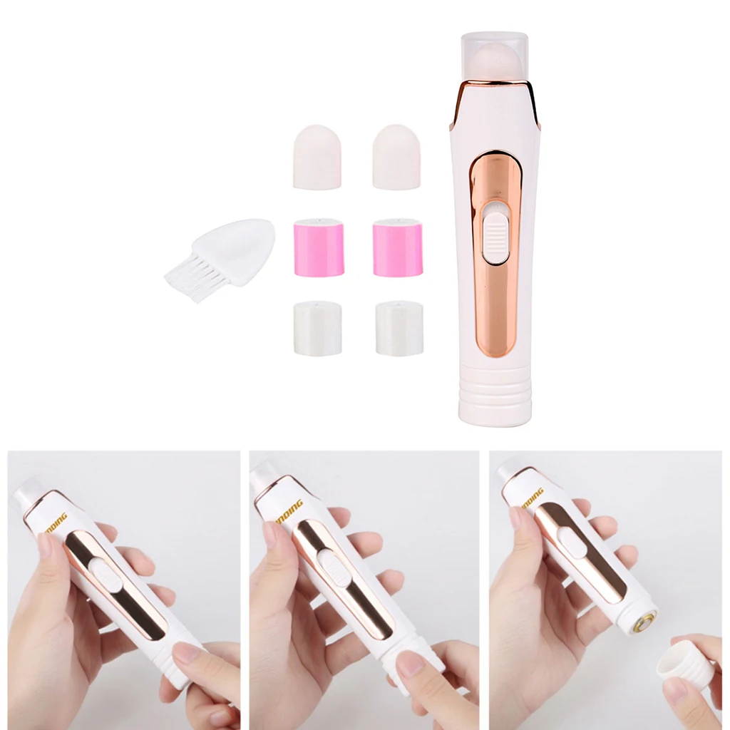 

Mini Portable Nail Drill Set with 2 Nail Heads 2 Polishing Heads 2 Peeling Grinding Heads Nail Grinder Nail Drill Machine Kit