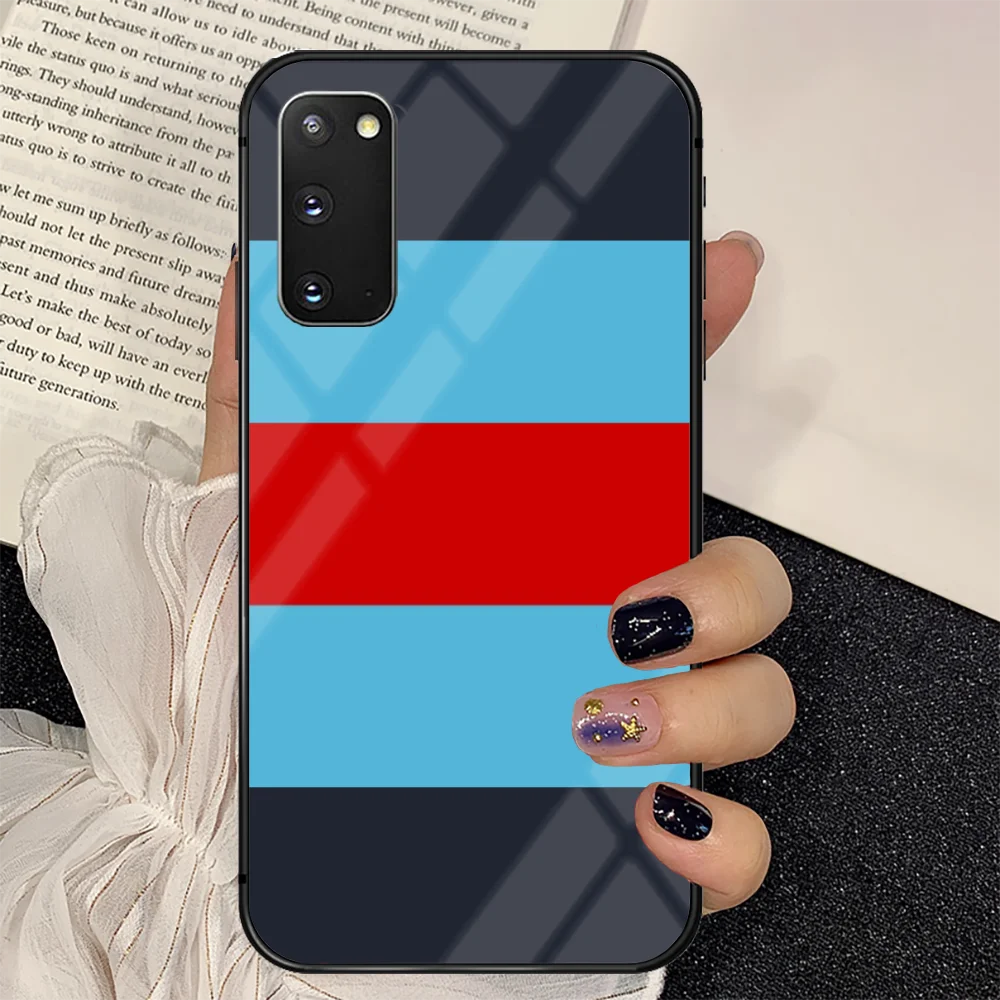 

Martini Racing Car Phone Tempered Glass Case Cover for Samsung Galaxy A M 12 20 21 30 31 40 50 51 52 70 71 72 E S Painting