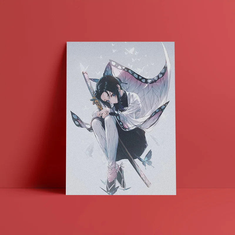 L 1241 Shinobu Kocho Demon Slayer Kimetsu no Yaiba Настенный декор на холсте постеры для гостиной декоративная картина для спальни - Цвет: L 1241