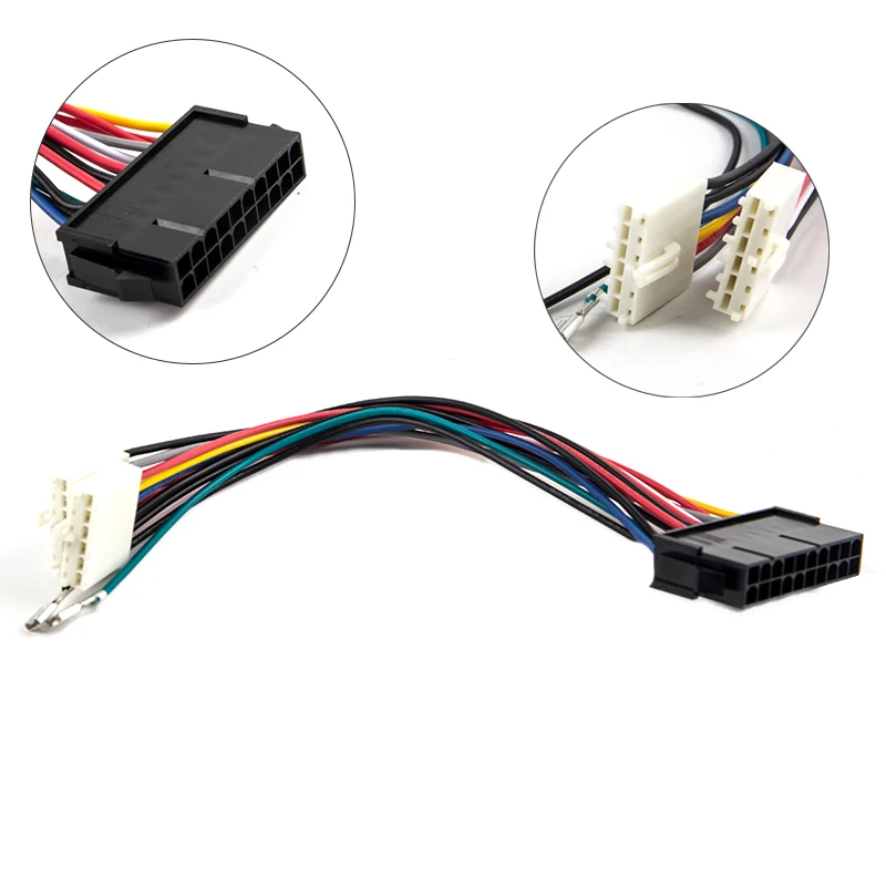 

20Pin ATX To 2-Port 6Pin AT PSU Converter Power Cable Cord 20cm For 286 386 486 586 Old Computer