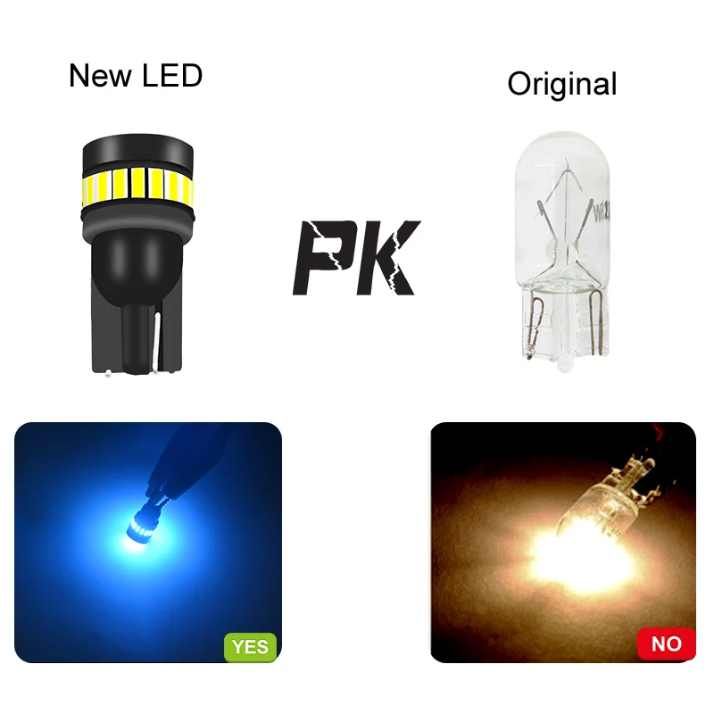 2 шт. автомобильные светодиодные лампы T10 W5W 168 194 3014 21SMD 12 в|Сигнальная лампа| |