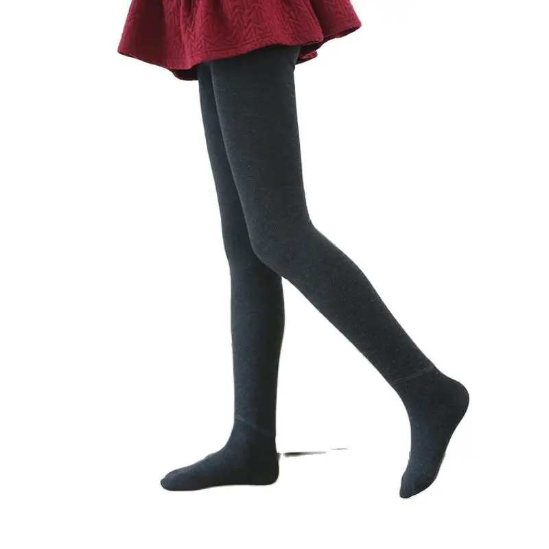 Хлопковые зимние теплые леггинсы для девочек утепленные бархатные