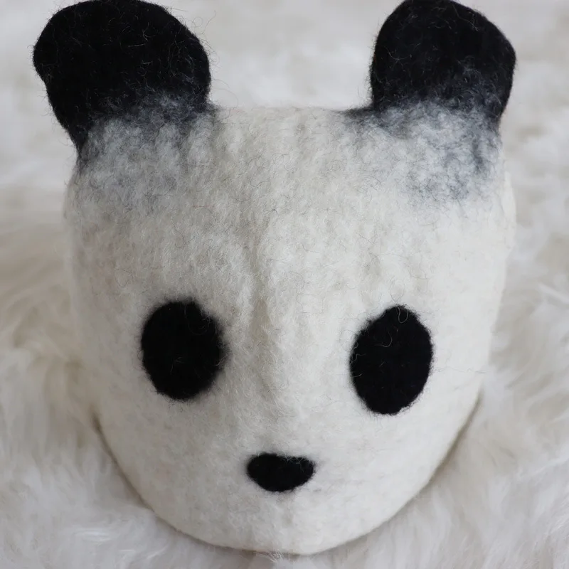 Baby Wool Felt Hat Adorable Handmade Animal Hats Infant Photography Novelty Caps Newborn Photo Props Trilby Giraffee Fox | Детская