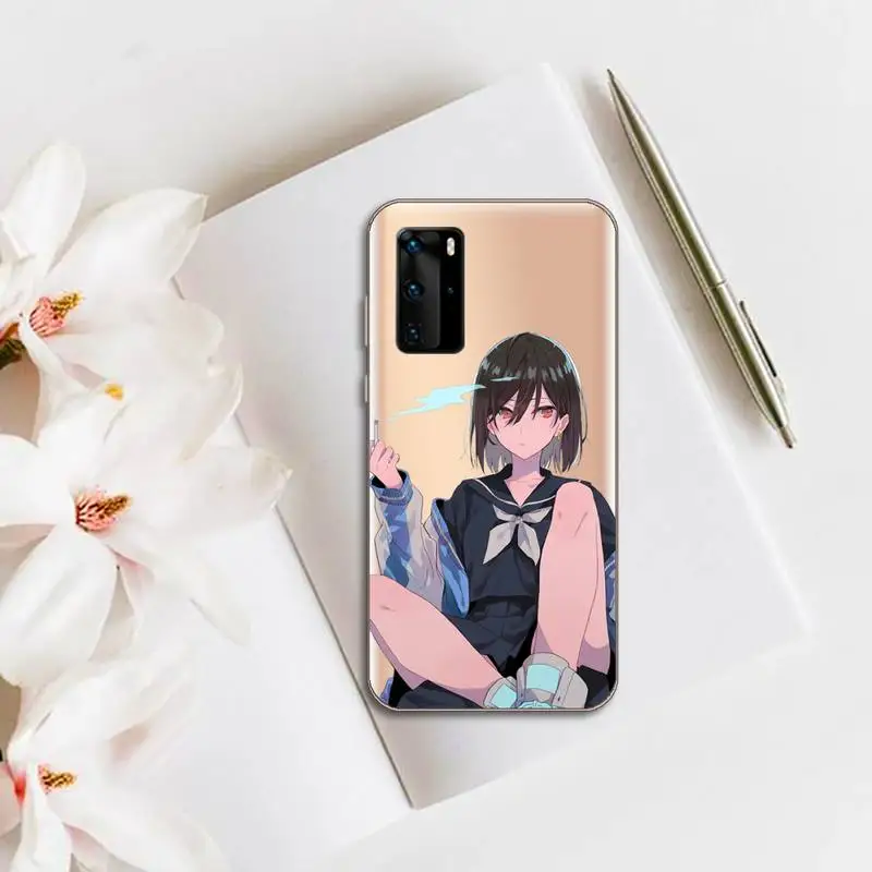 

Sad girl Phone Case Transparent for huawei honor P 40 30 20 lite Pro 10 i 8 9 x p smart 2019