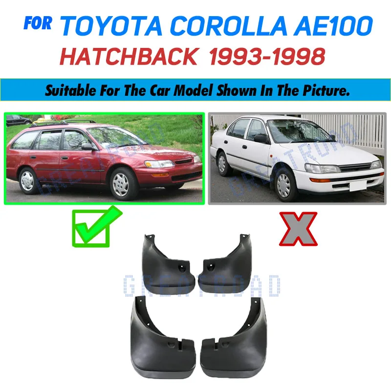 

Брызговики передние и задние для Toyota Corolla Sedan AE101, AE102, AE100 1993-1998, 98, 1997, 1996, 1995, 1994, 1993