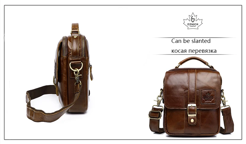 Men's Genuine Leather Bag Shoulder Bag Belt Bags Messenger Bags Men Handbag Fashion Flap Crossbody Luxury Handbag ZZNICK