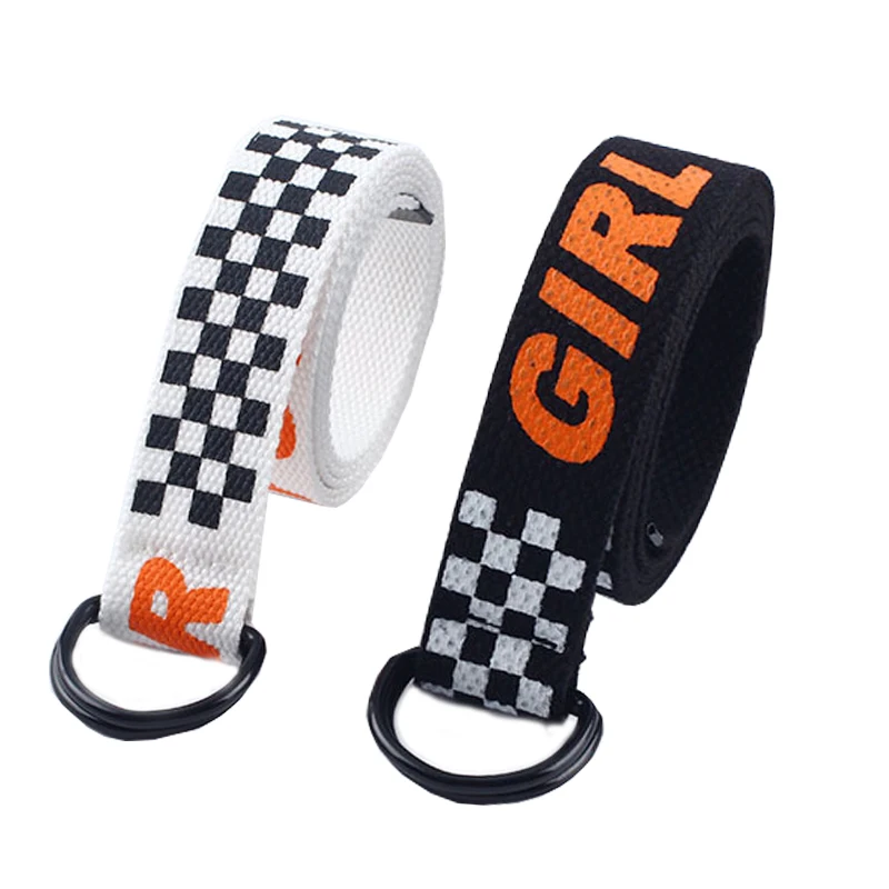 

Пояс для зрелых женщин, эластичный нейлоновый плетеный пояс с D-образным кольцом, с двойной петлей, с пряжкой, дикие декоративные для джинсов