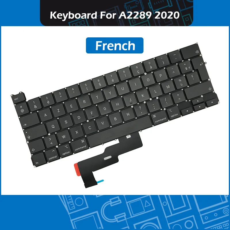 

New French Standard clavier français A2289 Keyboard For Macbook Pro Retina 13" A2289 Keyboards Replacement 2020 EMC 3456