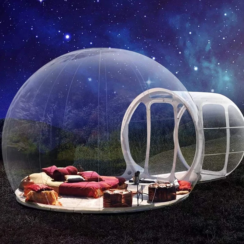 

2023 13FT Inflatable Transparent Bubble Tent with Air Blower Camping High Quality Outdoor Tarvel Lightweight Giant Clear Dome
