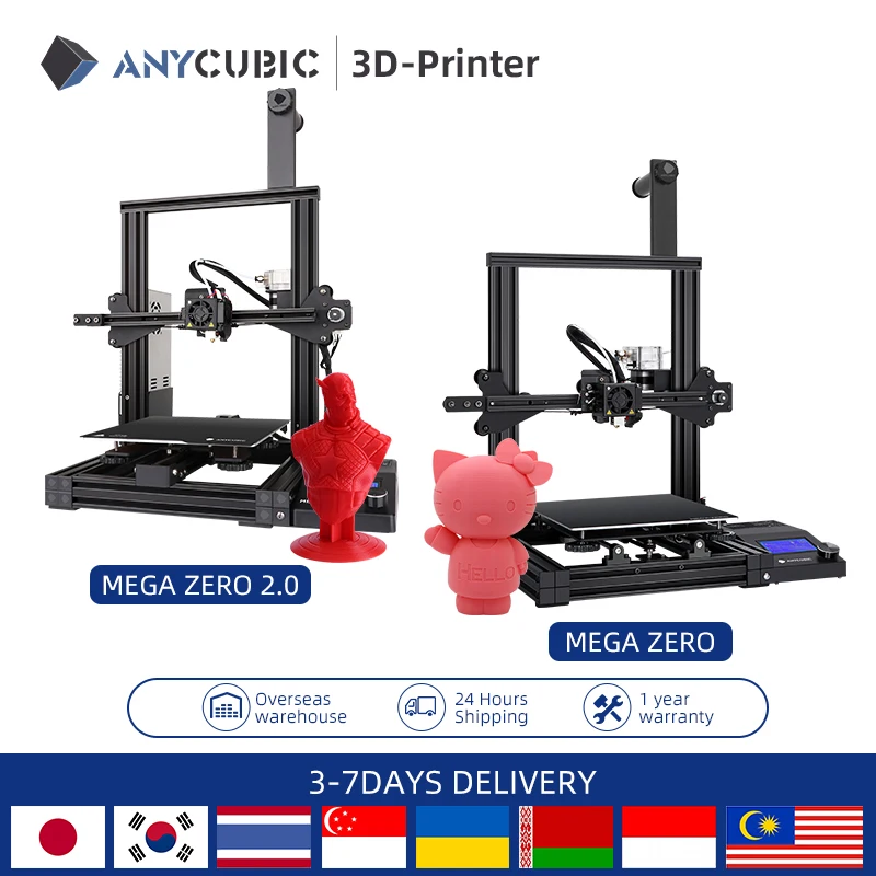 

NEW ANYCUBIC Mega Zero 2.0 3D Printer DIY desktop 3d color printing extruder Metal frame Impresora High Precision impressora 3d