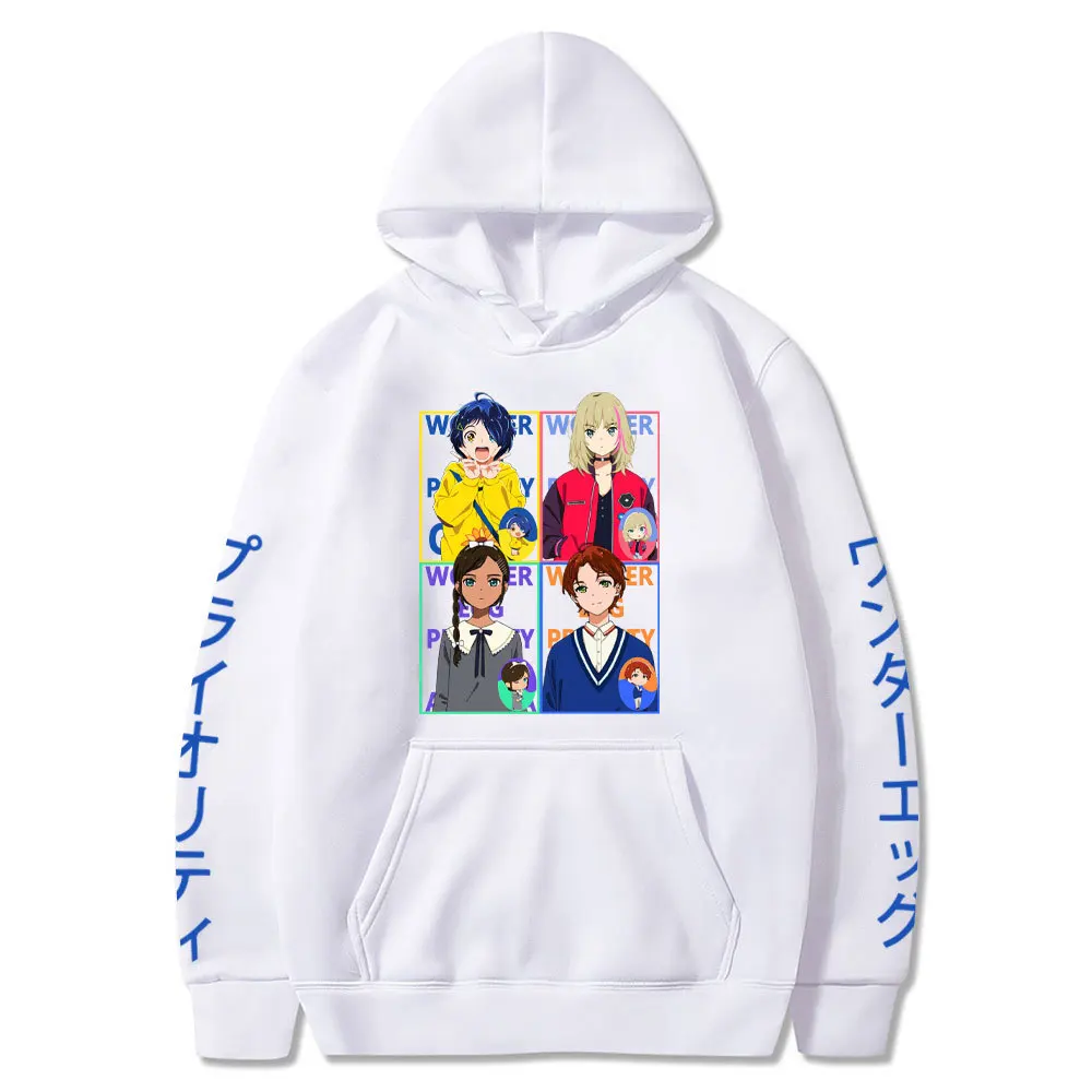 

Winter Harajuku Oversize Fleece wonder egg priority Korean loose Lover Sweatshirt Printing Casual Winter loose Stitch Hooded New