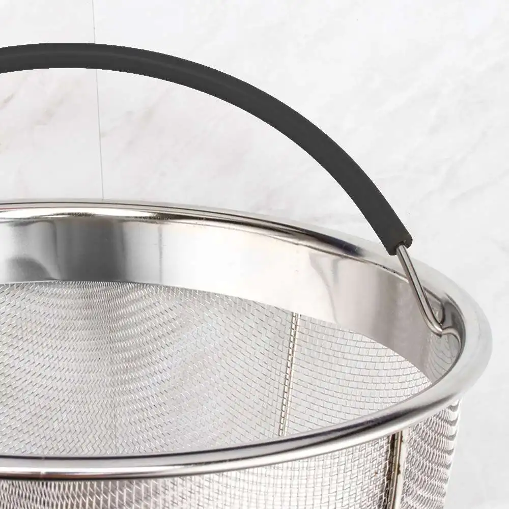 

Steamer Basket Instant Pan Stainless Steel Mesh Steamer with Silicone Handle Kitchen Accessories Steaming Vegetable