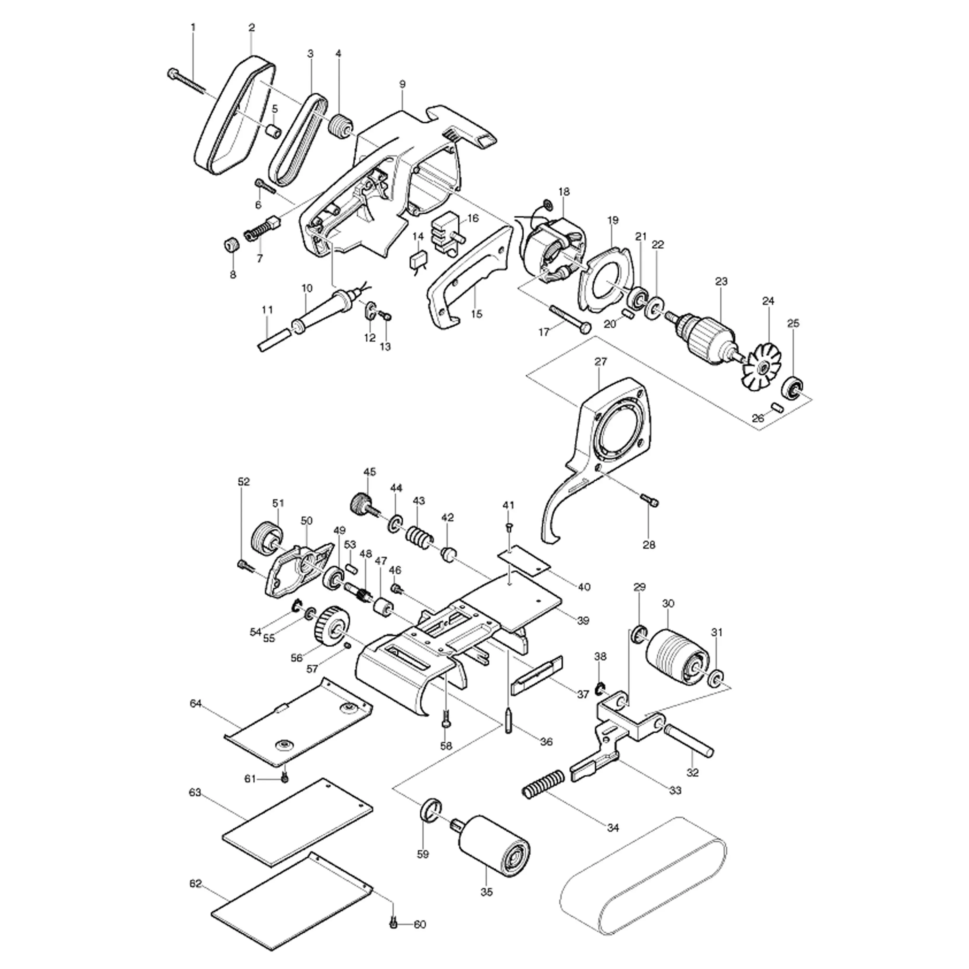 

Free Bearing & Carbon BrushAC220V-240V Armature Rotor Anchor replacement for MAKITA Belt Sander 9924B