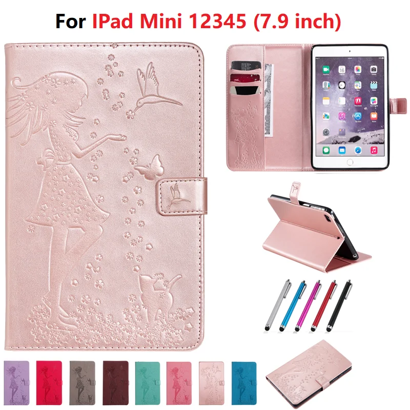 Магнитный чехол-книжка для Apple iPad Mini 5 чехол 2 3 4 складной из искусственной кожи