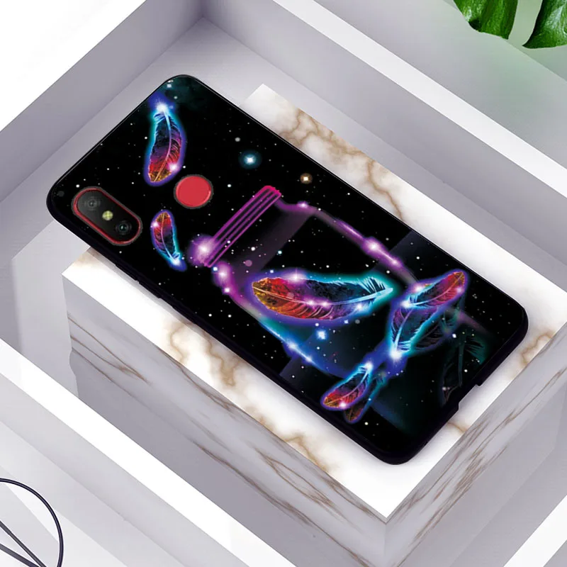 Красивый чехол для телефона с цветами для Xiaomi Redmi Note 5 6 7 Pro, чехол, черный ТПУ для Redmi Note 4X4, чехол для Redmi 6A 7A, задняя крышка - Цвет: TPUBLK613