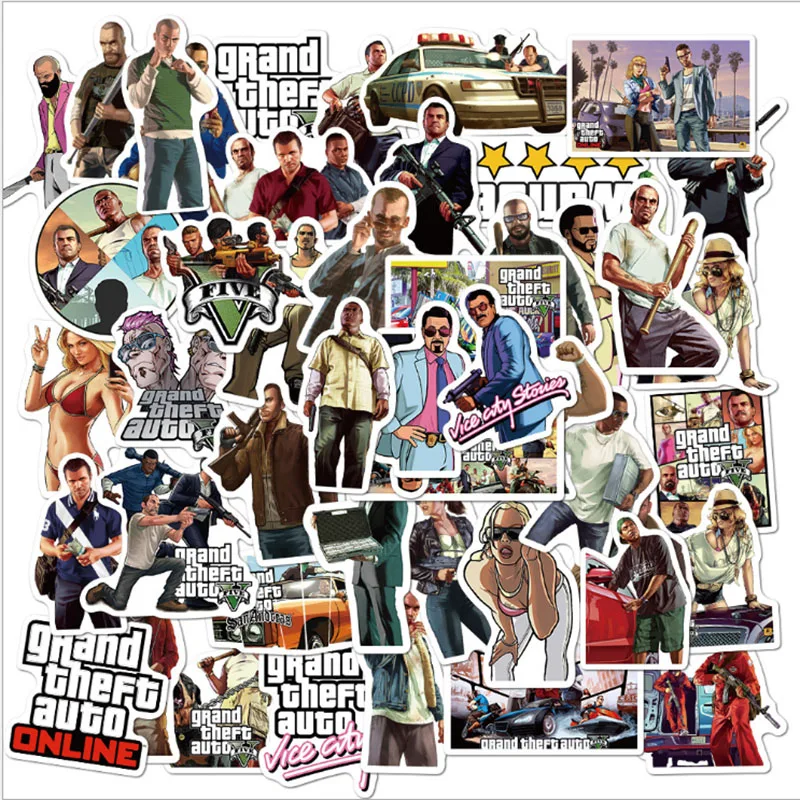 10/30/50 шт./компл. экшн-игра Grand Theft Auto для сноуборда ноутбука чемодана холодильника