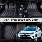 Кожаные автомобильные коврики на заказ, коврики для Toyota RAV4 2009 2013 2014 2015 2017 2018 2019 2020, коврики, накладки для ног, аксессуары
