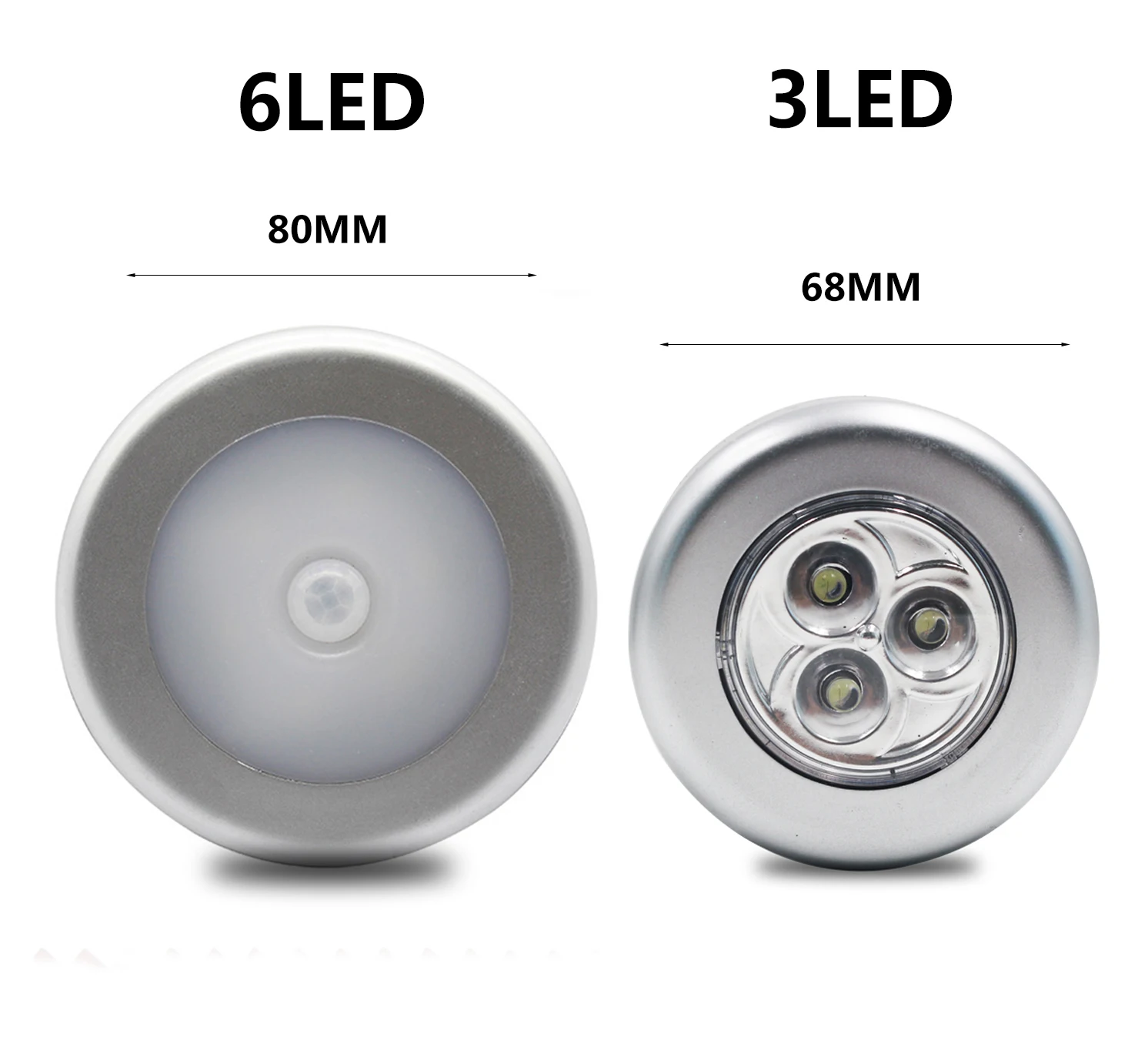 Night Light Sensor Настенный светильник 1шт 6 водить батареи движения лампы аварийного